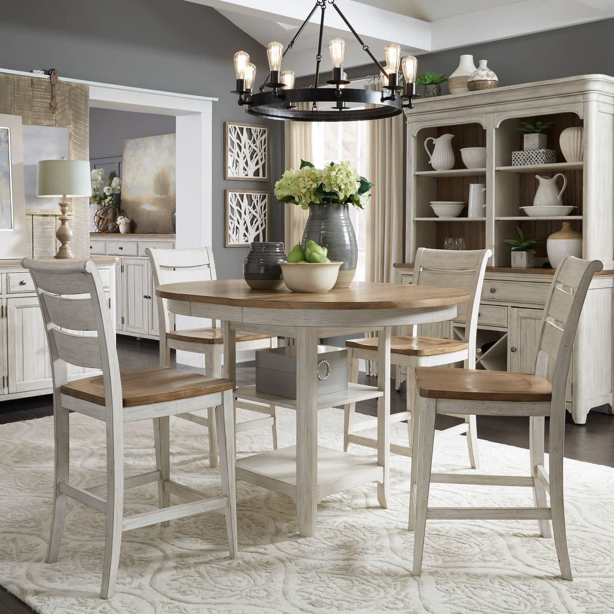 Farmhouse Reimagined Ladder Back Counter Height Chair — alternate view 2