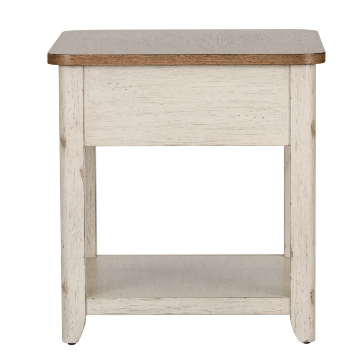 Farmhouse Reimagined End Table With Basket