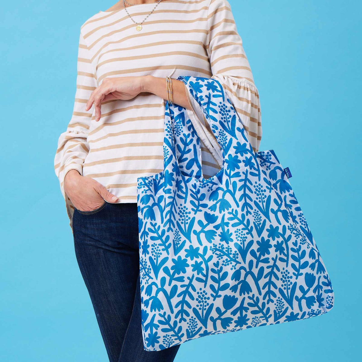 Botanical Blu Bag Reusable Shopper Tote