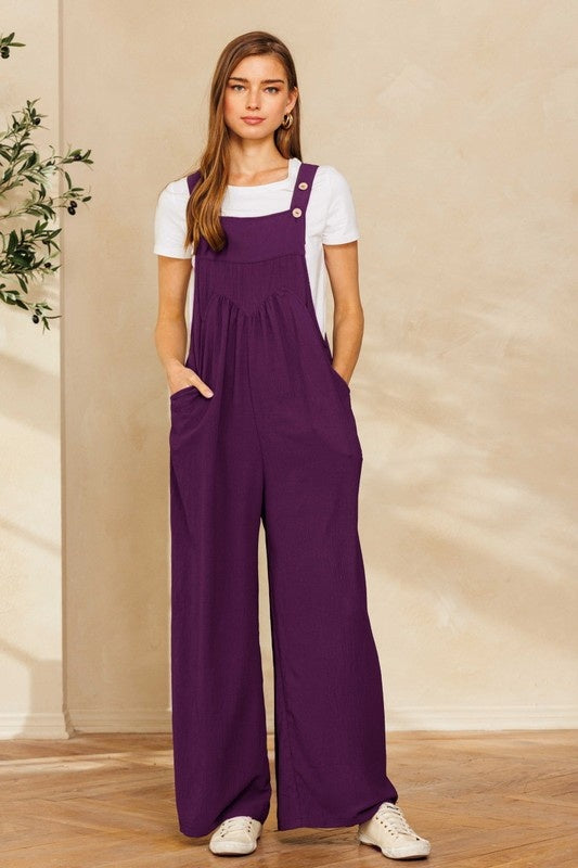 Solid Button Sling Jumpsuit — alternate view 3