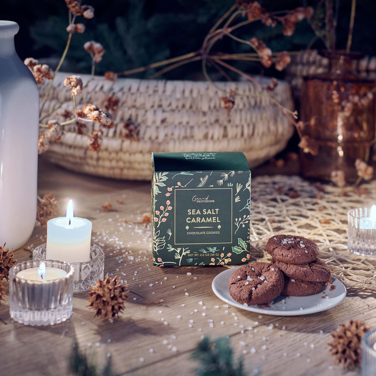 Holiday Sea Salt Caramel Cocoa Cookies — alternate view 2