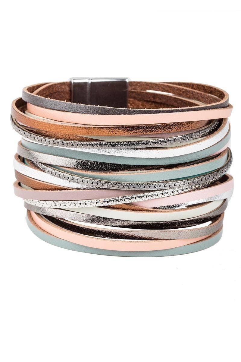 On The Line Leather Bracelet — alternate view 3