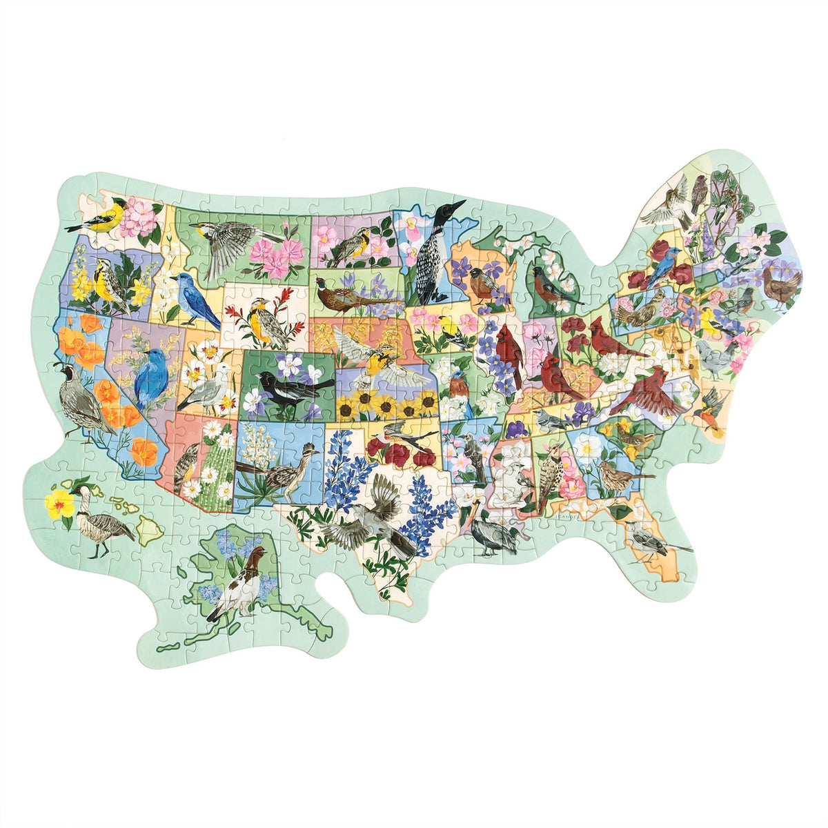 Birds & Blooms Across America Puzzle — alternate view 2