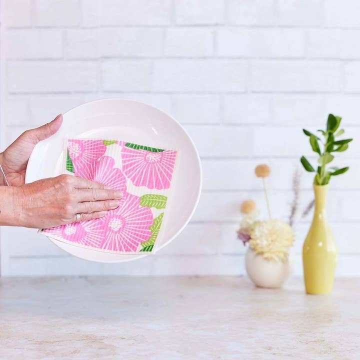 Poppy Papaver Blu Cloths Reusable Sponge-Cloth, Set of 2 — alternate view 3