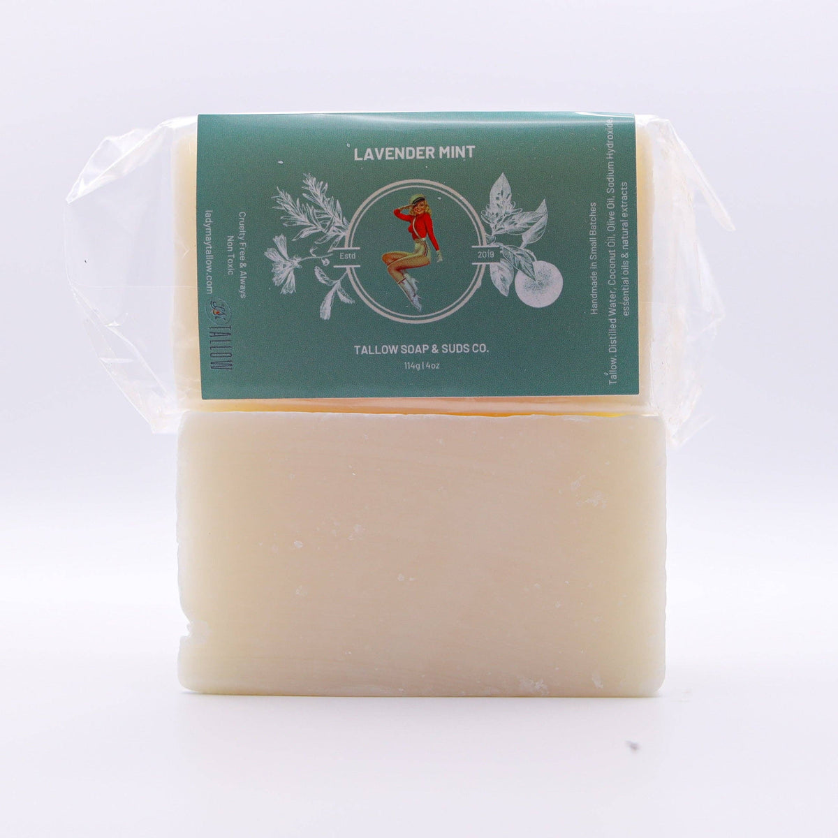 Lavender Mint All Natural Tallow Soap — alternate view 2