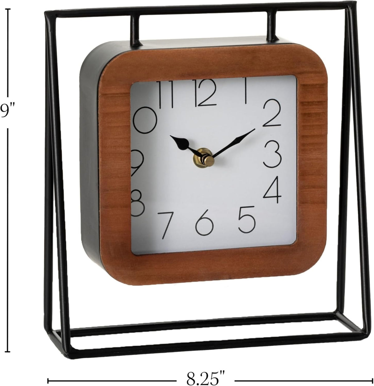 Modern Metal Framed Desk Clock — alternate view 3