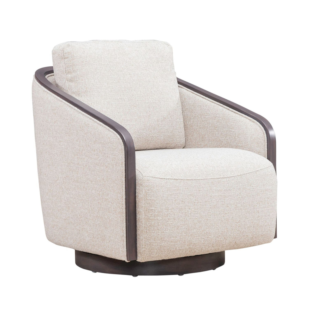 Nora  Swivel Accent Chair - Dark Brown — alternate view 2