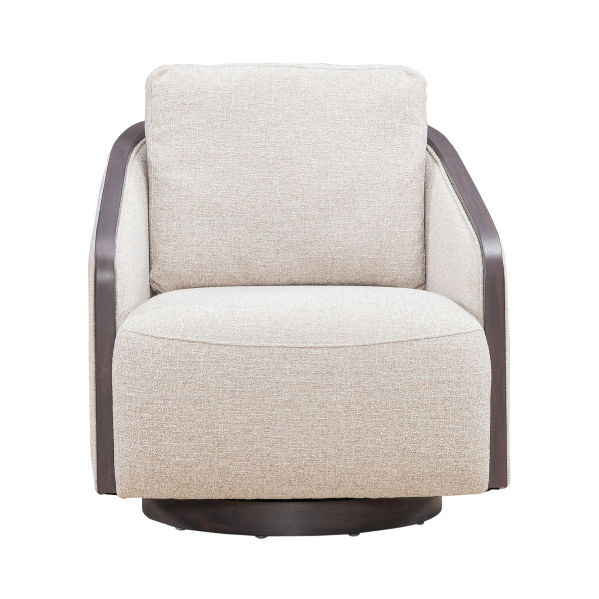 Nora  Swivel Accent Chair - Dark Brown — alternate view 3