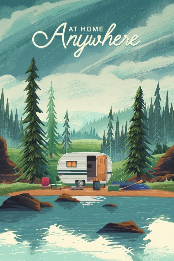 1000 Piece Puzzle At Home Anywhere, Camper in Evergreens — alternate view 4