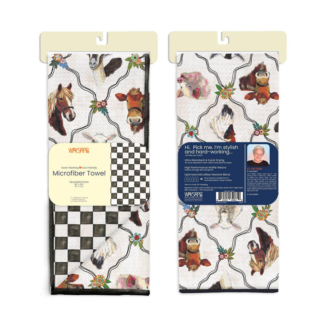 At The Farm Microfiber Kitchen Towel — alternate view 2