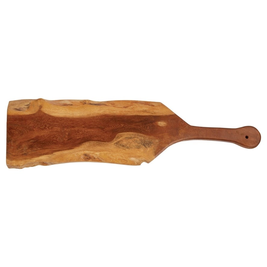 Acacia Wood Cheese/Cutting Board Live Edge & Handle — alternate view 3