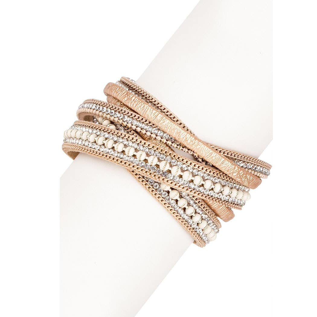 Hilton Double Wrap Bracelet - Gold — alternate view 3