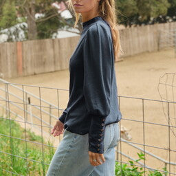 Acid Washed Baby Thermal Top — alternate view 2