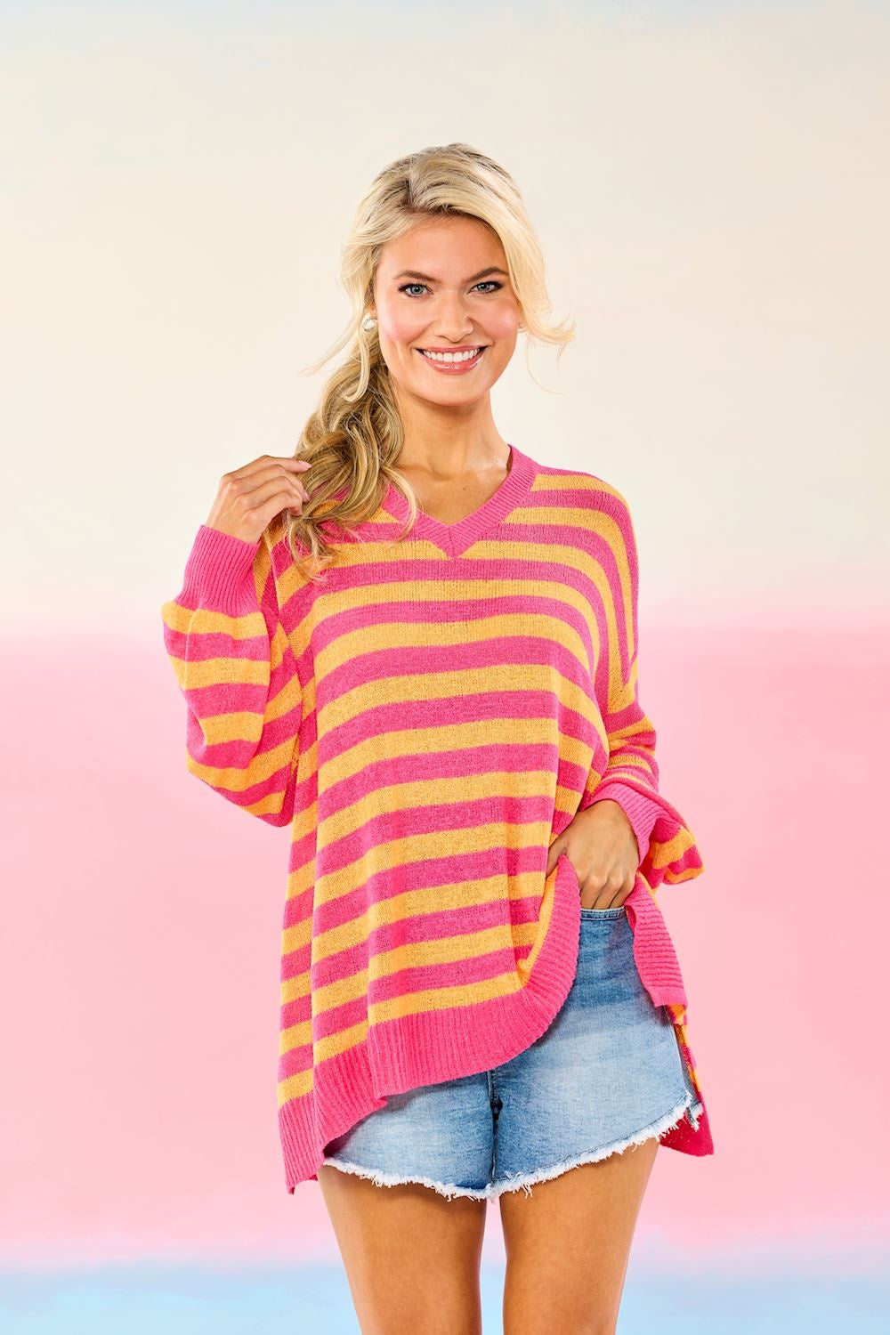 Archie Sweater Pink — alternate view 2