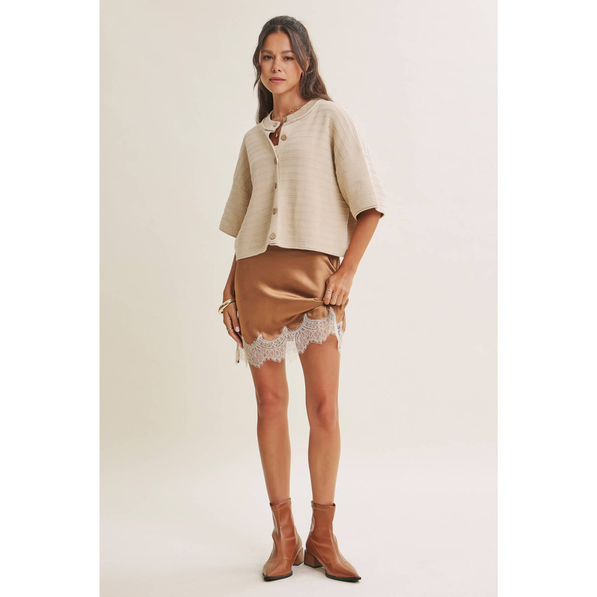 Sunlit Terrace Textured Stripe Cardigan — alternate view 11
