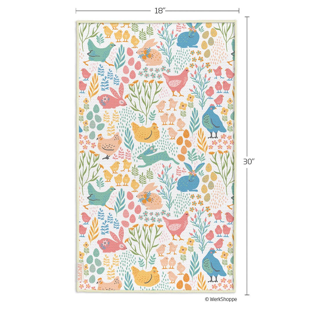 Springtime Friends Microfiber Kitchen Towel — alternate view 3