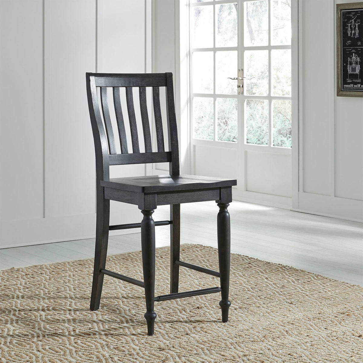 Harvest Home Slat Back Counter Chair
