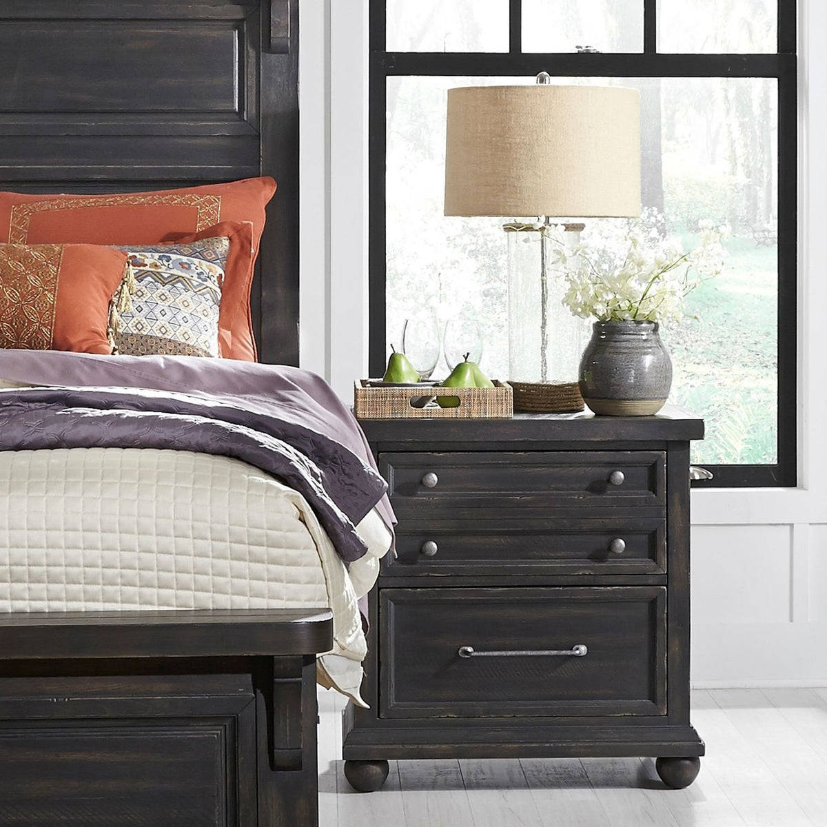 Harvest Home Night Stand w/ Charging Station — alternate view 6