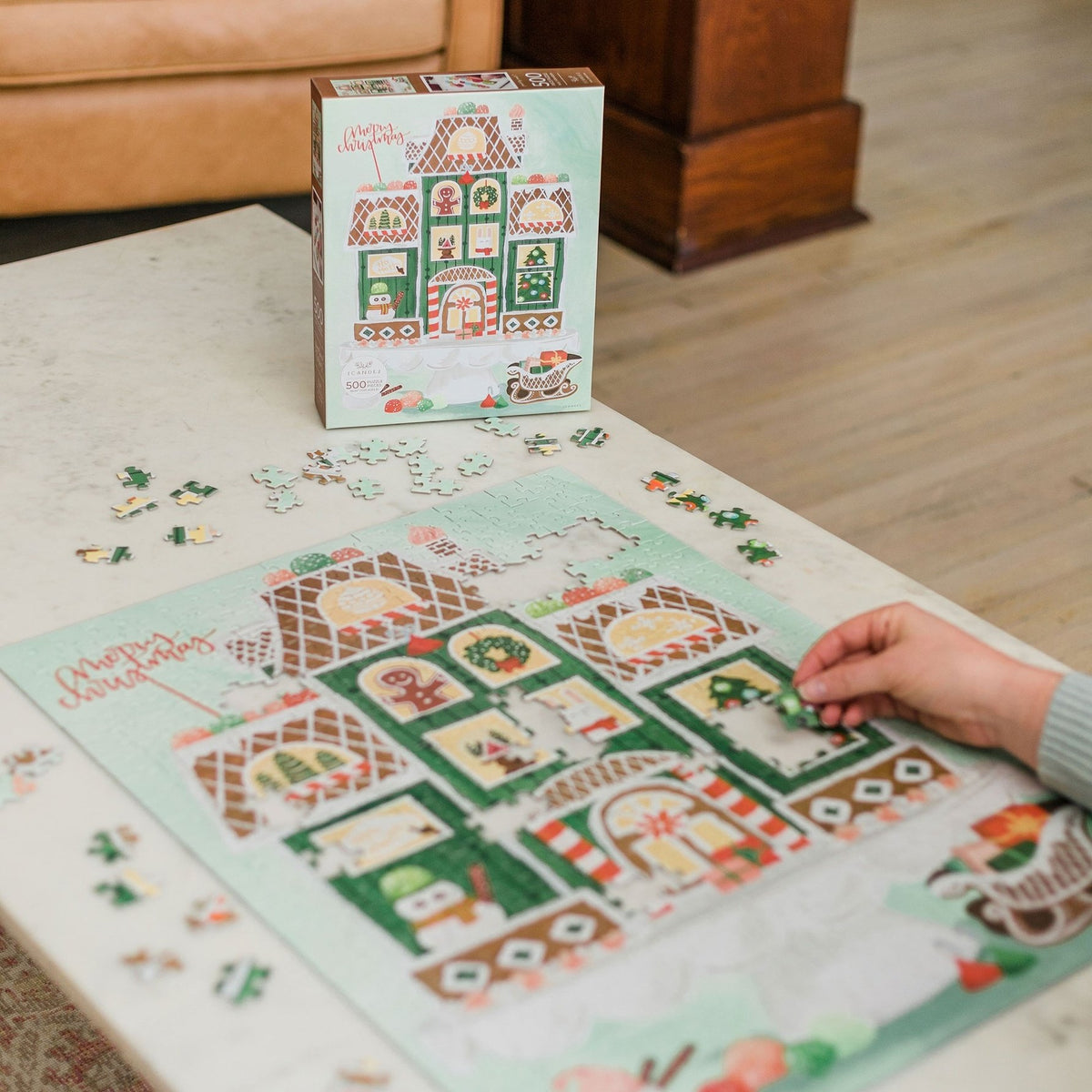 Gingerbread Christmas - 500 Piece Jigsaw Puzzle — alternate view 3