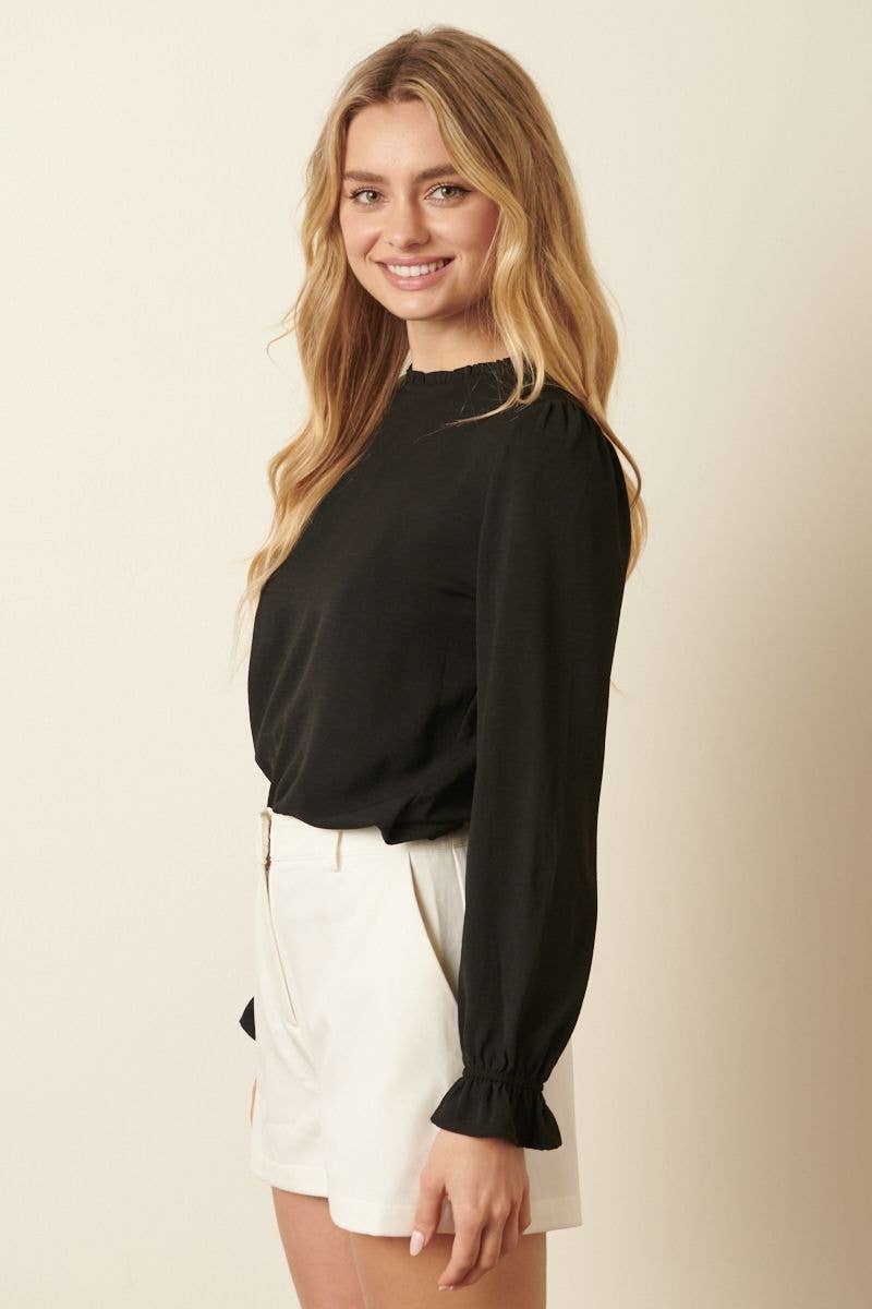 Ruffle Mock Neck Top — alternate view 10