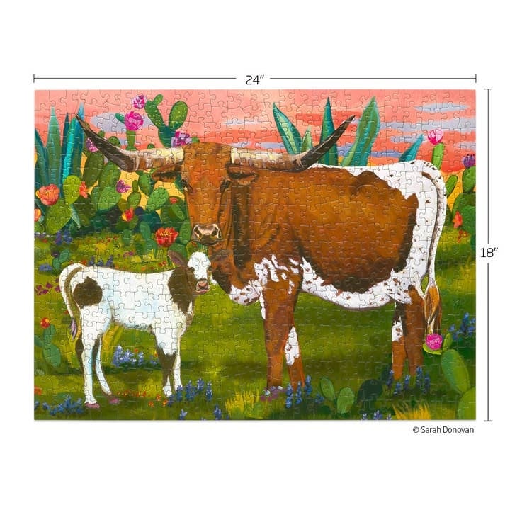 Longhorns 500 Piece Puzzle — alternate view 3
