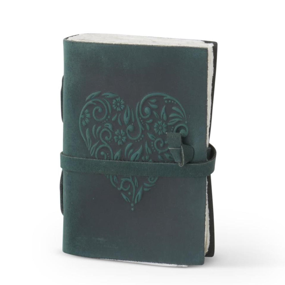 Leather Heart Embossed Handcrafted Deckle Edge — alternate view 4