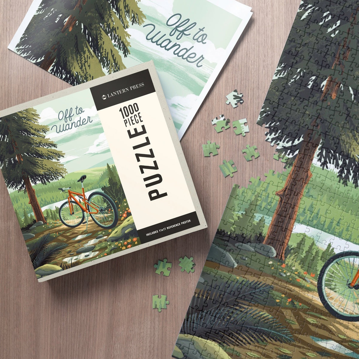 1000 Piece Puzzle Off To Wander, Cycling with Hills — alternate view 3