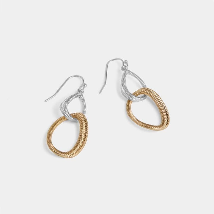 Double Oblong Coil Earrings