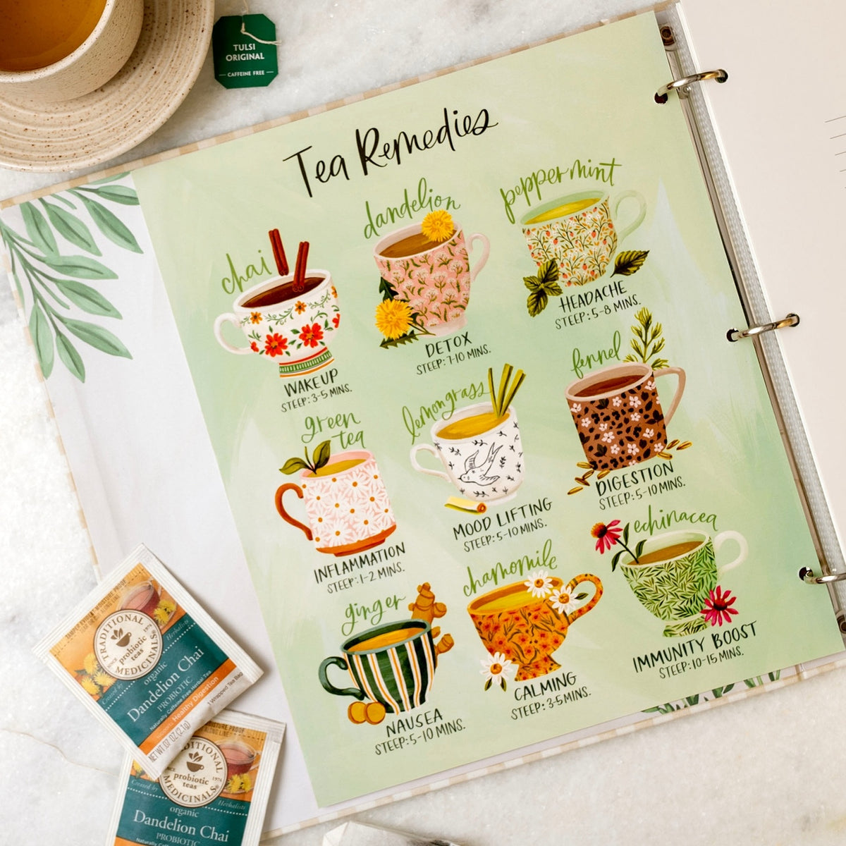 Beige Gingham Large Recipe Binder — alternate view 6