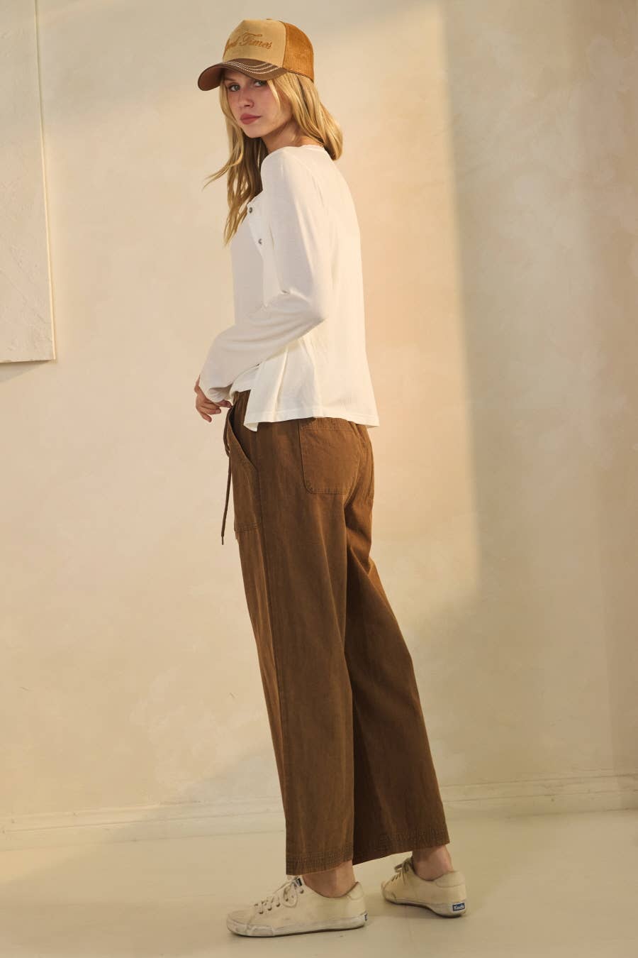 Wide-Leg Acid Washed Pants — alternate view 2