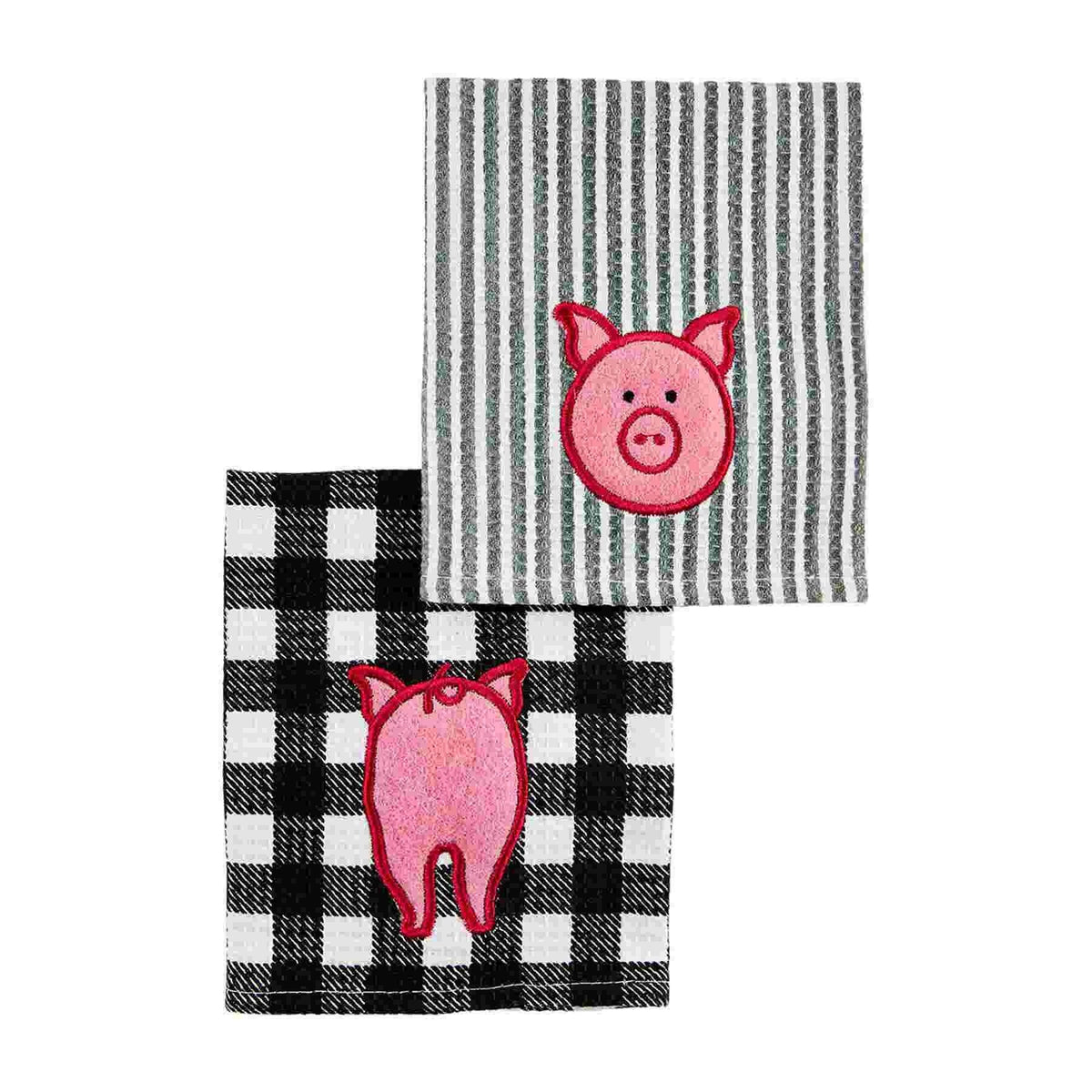 Pig Icons Scrubber Dishcloth — alternate view 2