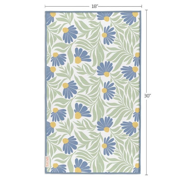 Blue Coneflower Microfiber Kitchen Towel — alternate view 3