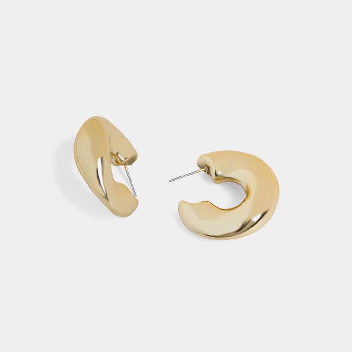 Chrome Hoop Earrings — alternate view 2