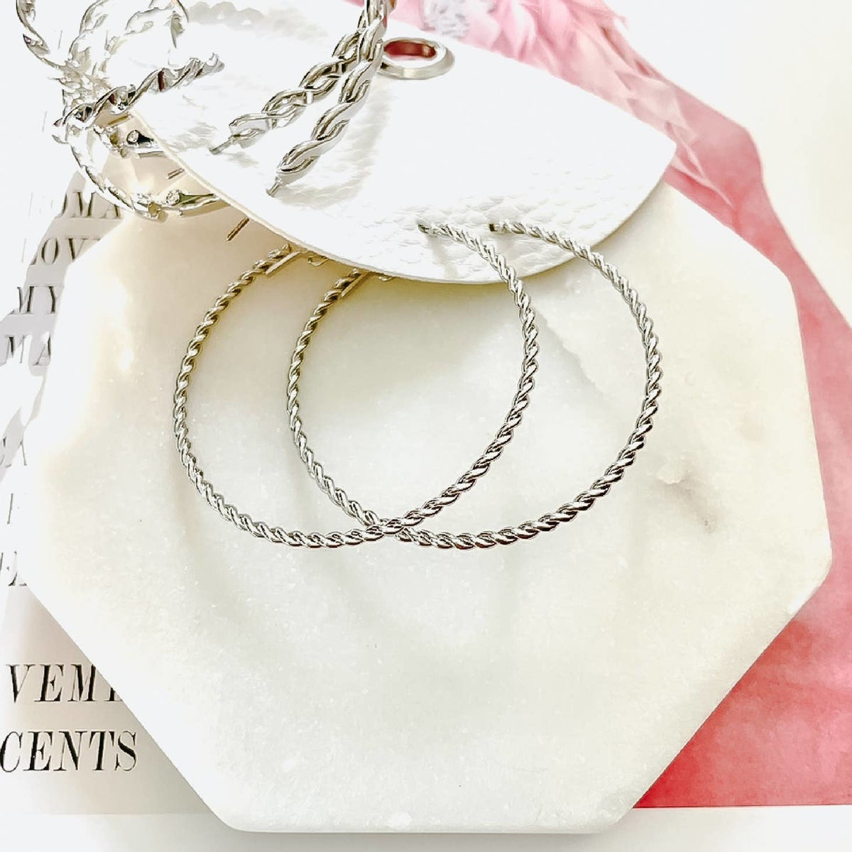 Twisted Tessa Hoop Trio Silver — alternate view 2