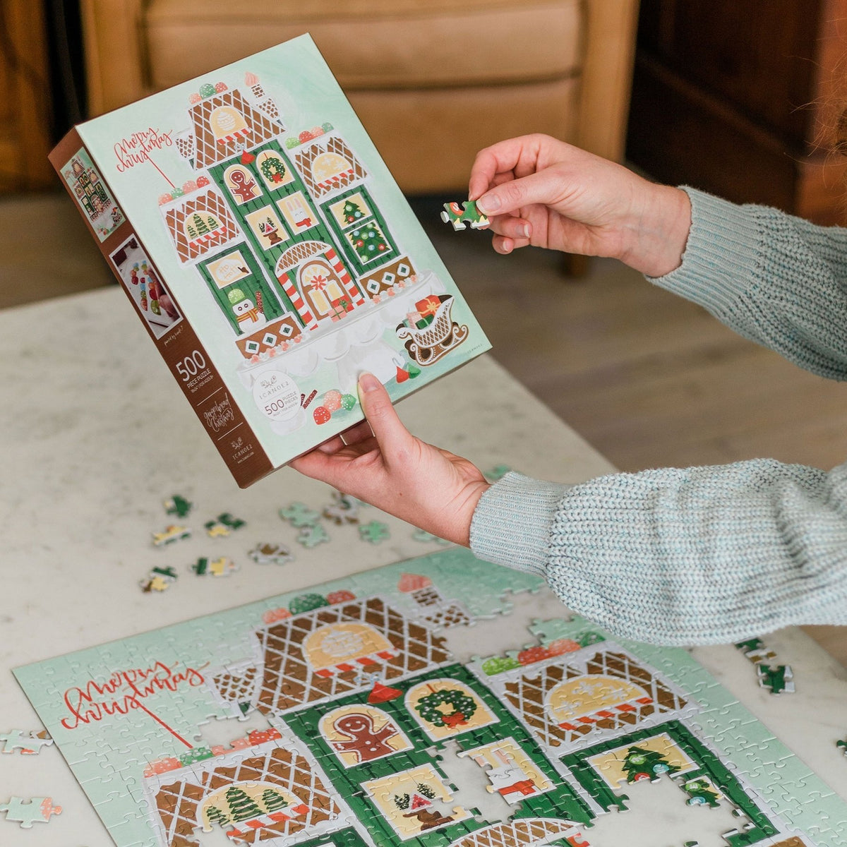 Gingerbread Christmas - 500 Piece Jigsaw Puzzle — alternate view 2