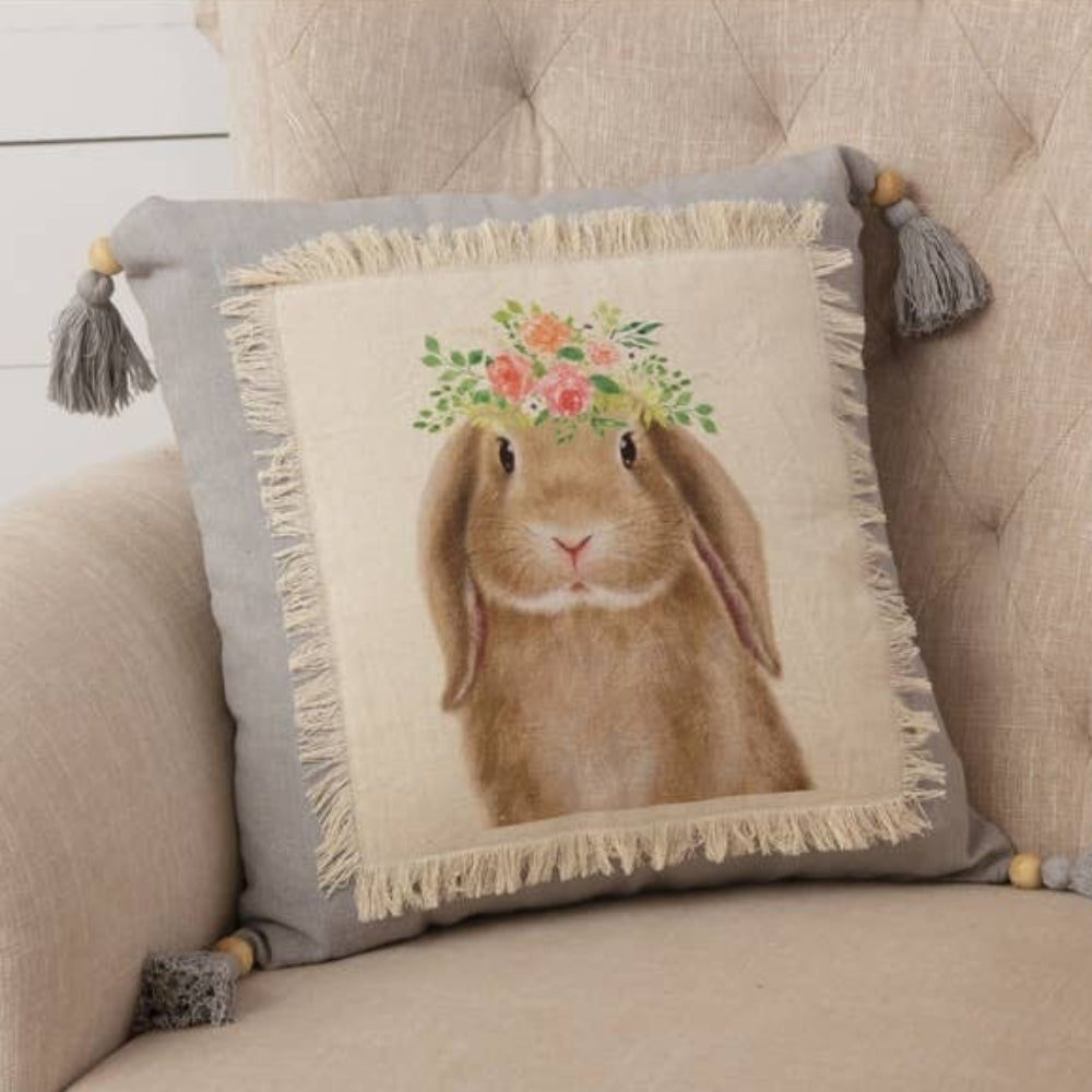 Bunny in Bloom Pillow