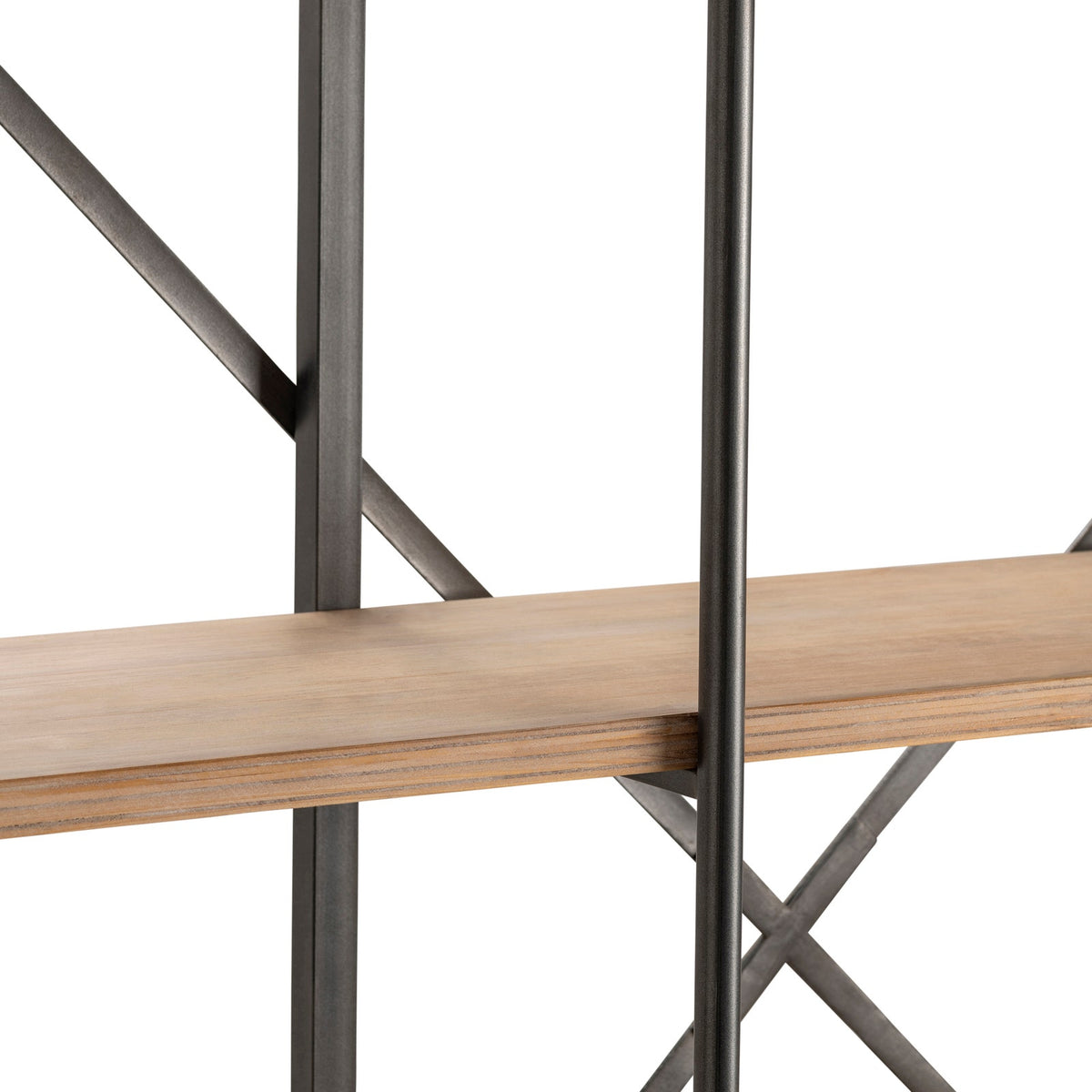La Salle Metal and Wood  3 Section Bookshelf — alternate view 2