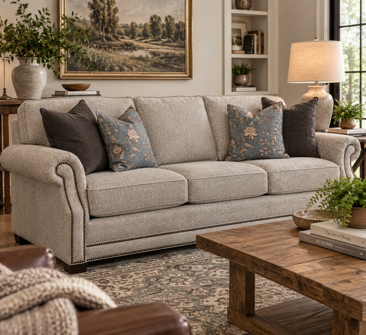 4700F10 Sofa: Donegal Tweed Opal