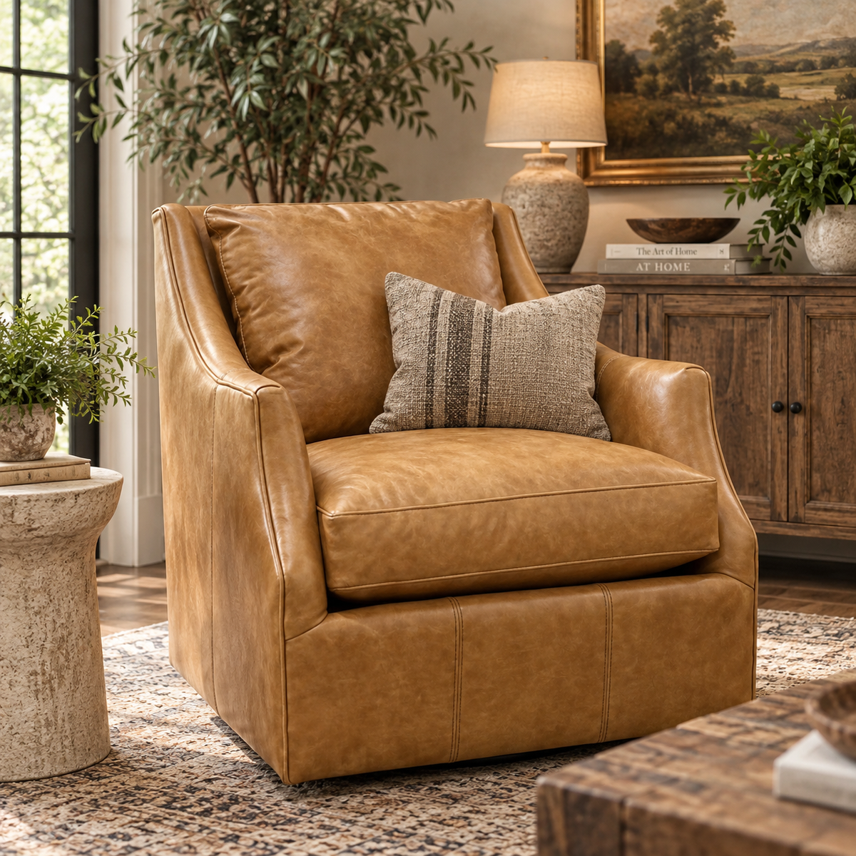 1445L43 Swivel Glider:  Vaccheta Amber