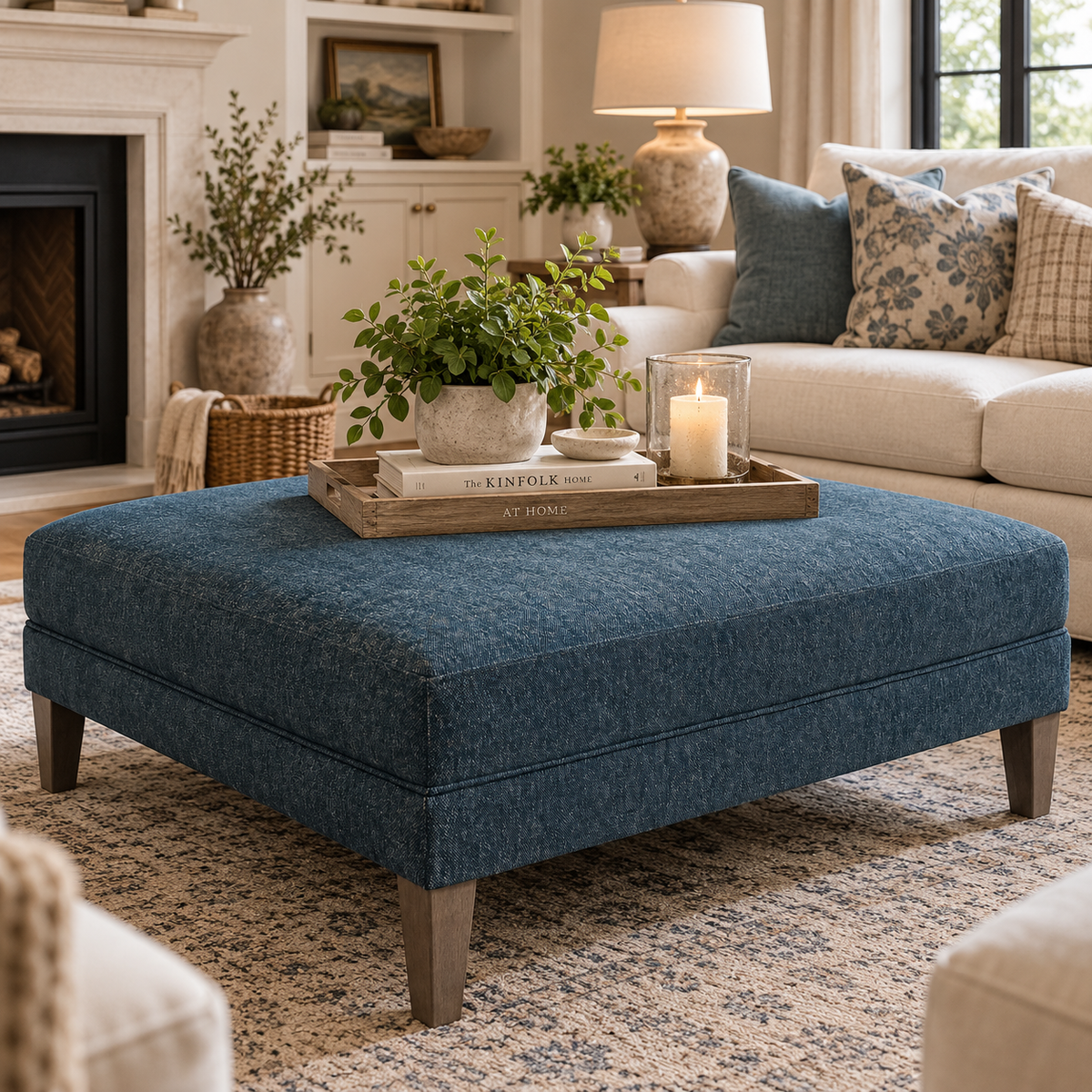 9231F Table Ottoman: Madera Twilight