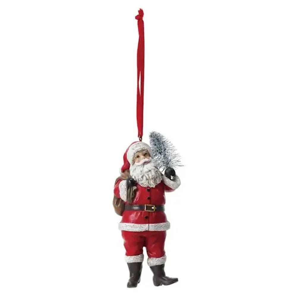 Resin Santa Ornament with Gifts/Tree/Sack — alternate view 4