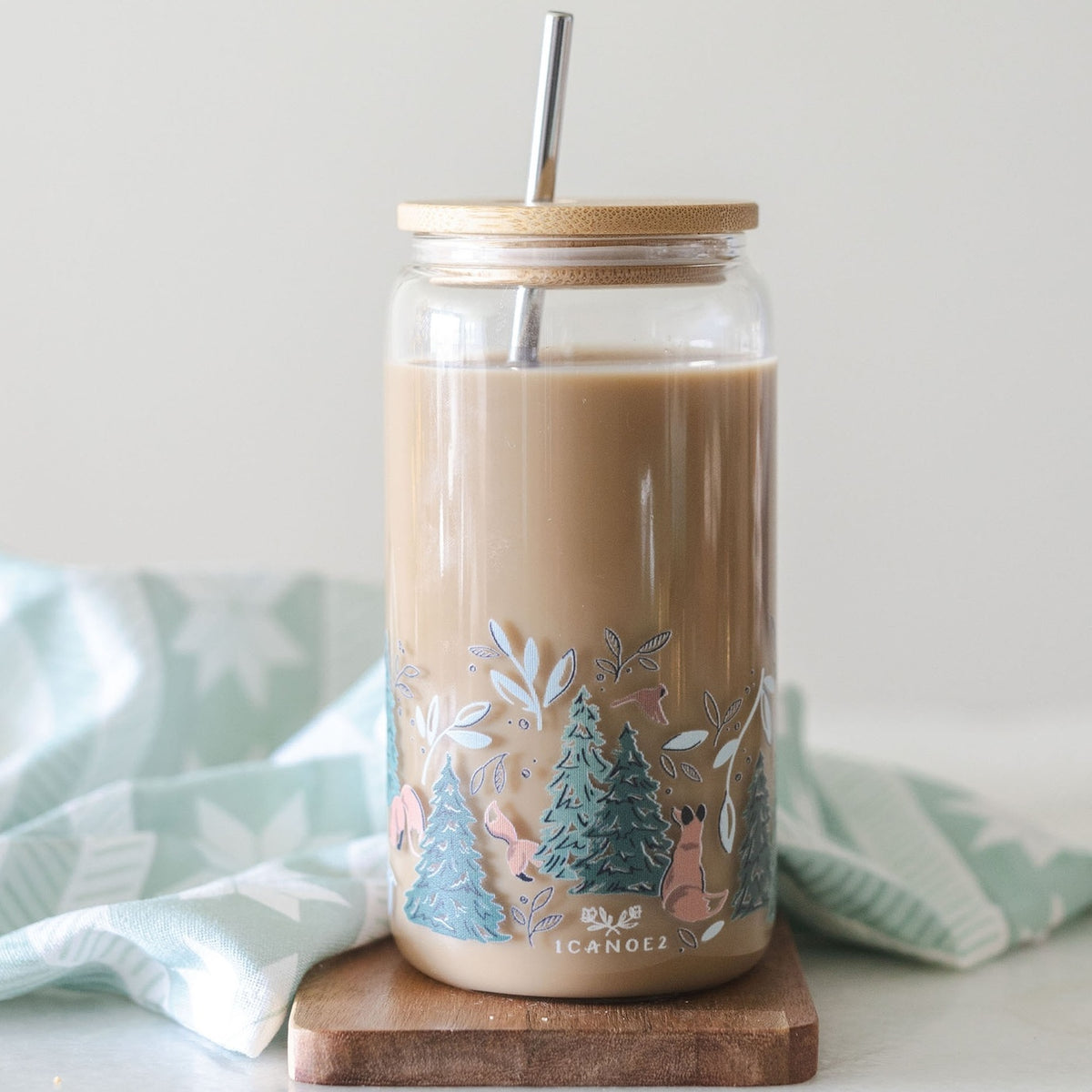 Winter Fox Glass Can — alternate view 2