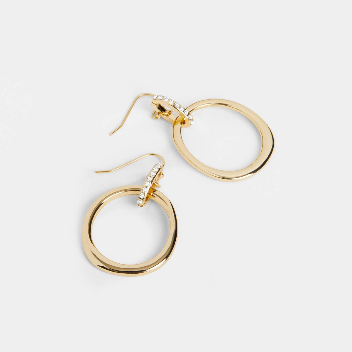 Double Ring Dangles Earrings — alternate view 2