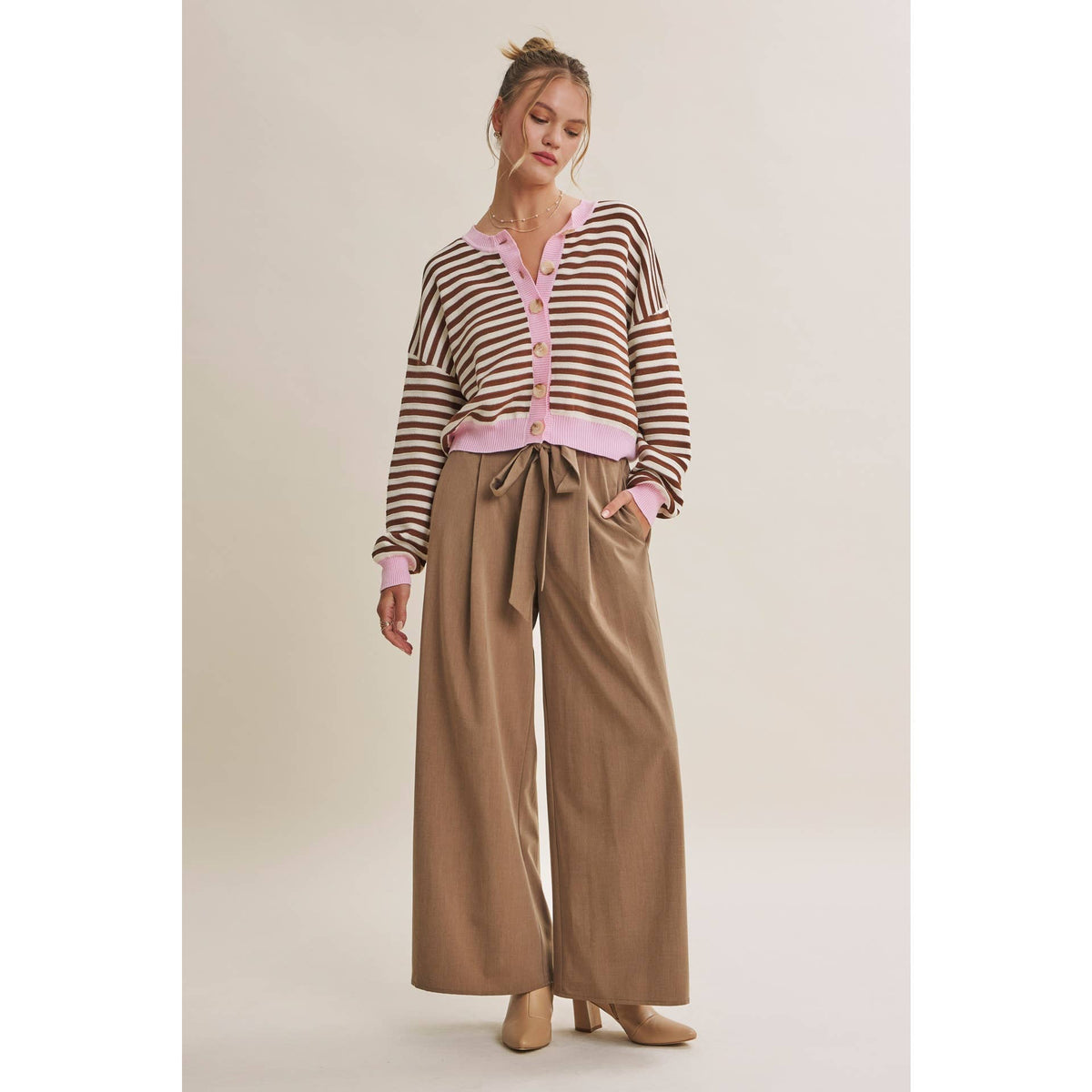 Striped Cotton Cardigan — alternate view 11