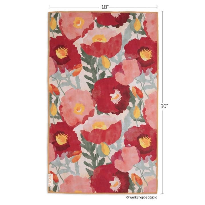 Abstract Poppies Microfiber Kitchen Dish Towel — alternate view 3