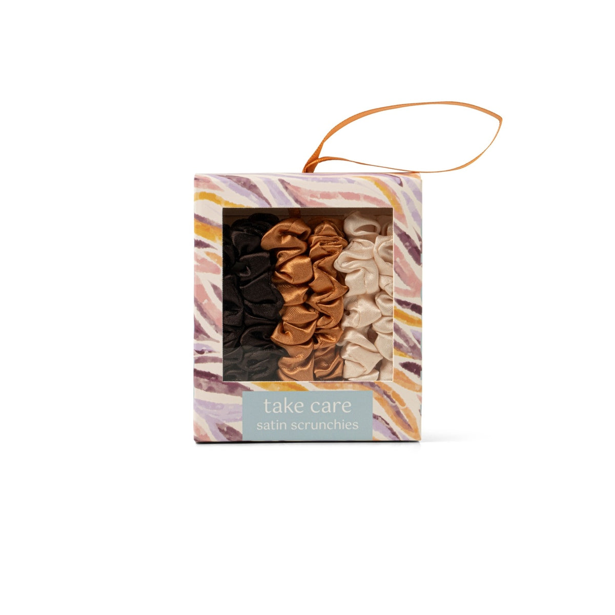 Take Care Satin Scrunchies Brown — alternate view 2