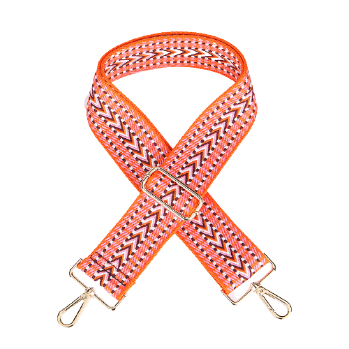 Orange and Pink Aztec "Guitar" Bag Strap