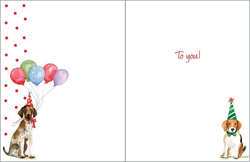 Birthday Greeting Card - Birthday Party Dogs — alternate view 2