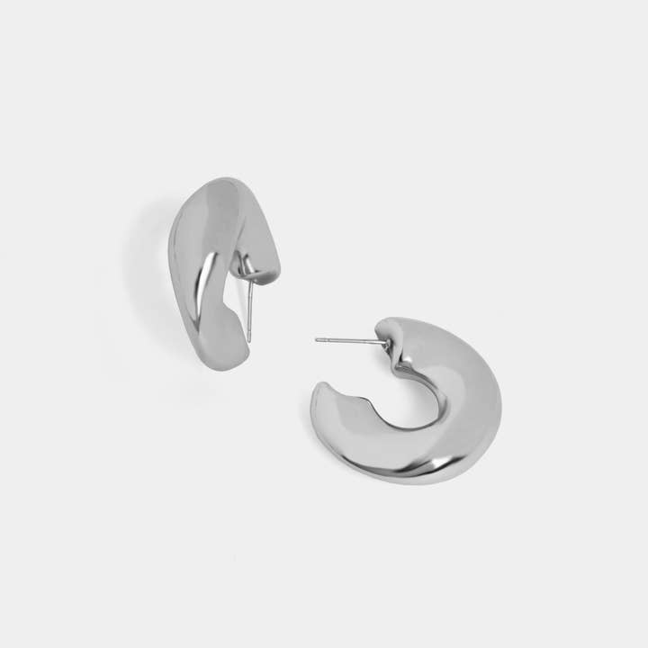Chrome Hoop Earrings