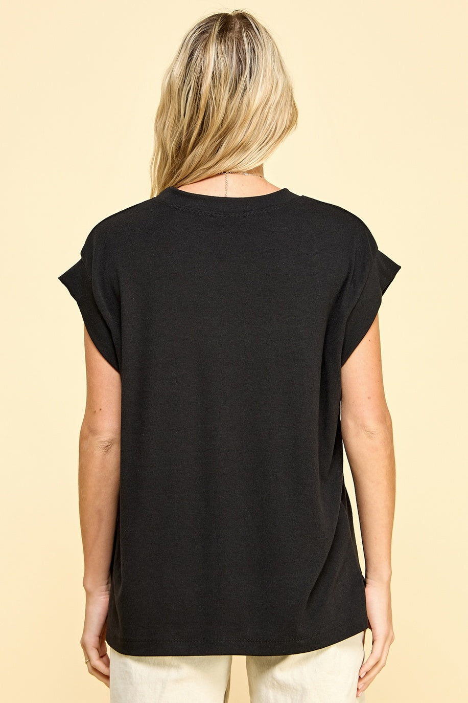 Short Sleeve Solid Top — alternate view 2